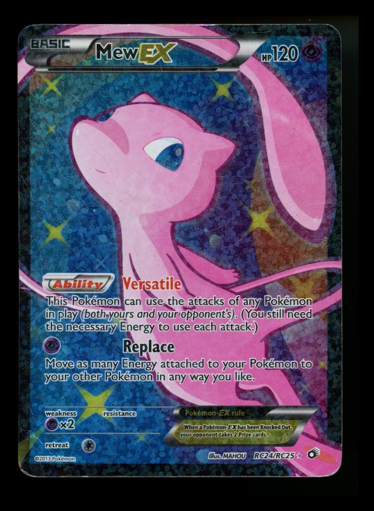 Mew EX RC24/RC25 Legendary Treasures 2013 Radiant Full Art Pokémon Card TCG