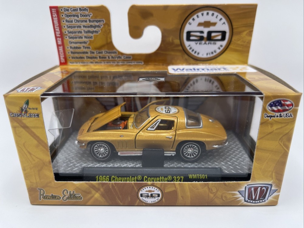 M2 Machines Premium Edition 60 Years 1966 Chevrolet Corvette 327 1:64 Diecast