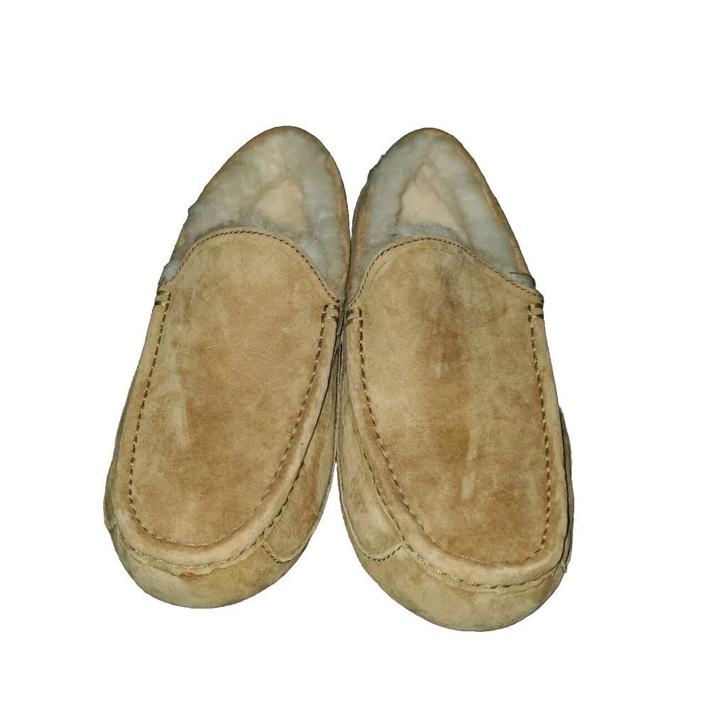 UGG Classic Moccasin Slippers Sheepskin Lined Comfort Shoes Chestnut