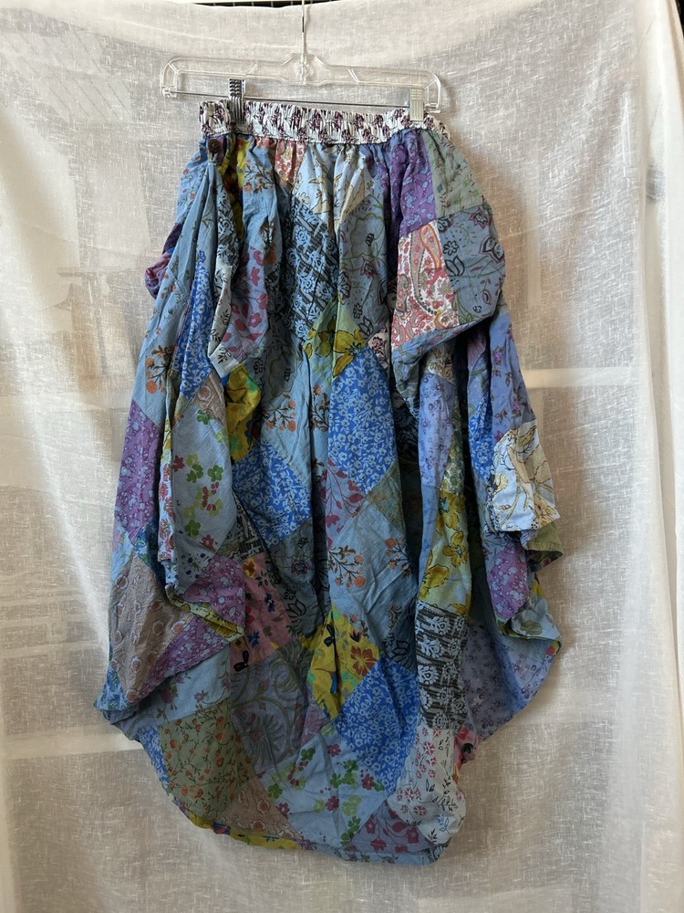 Finger Loop Skirt 100% Cotton Free Size Pocket Worn Up Or Down Enhances Dancing