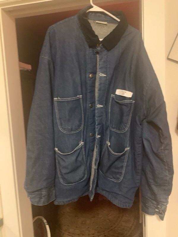 Vintage Bob Barker Prison Barn Coat Men's 4XL Blanket Lined Chore Denim Jacket