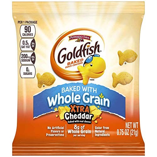 Goldfish Baked with Whole Grain Xtra Cheddar Crackers, 0.75 Ounce -- 300 per cas