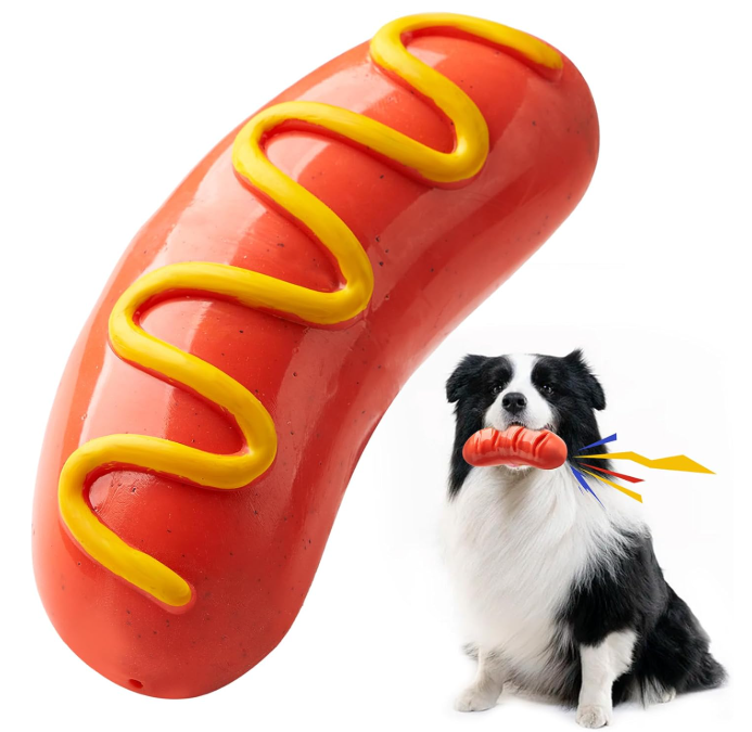 Indestructible Rubber Dog Chew Toy for Aggressive Chewers