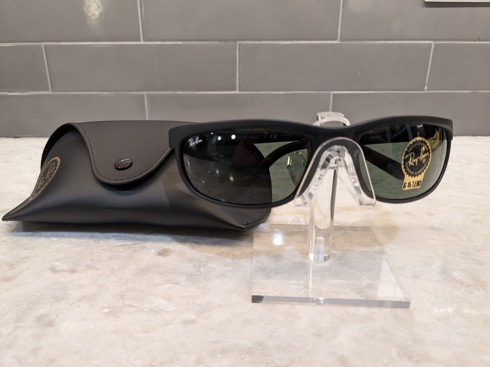 New Ray-Ban RB2027 W1847 W1 Matte Black 62mm Sunglasses G15 lenses