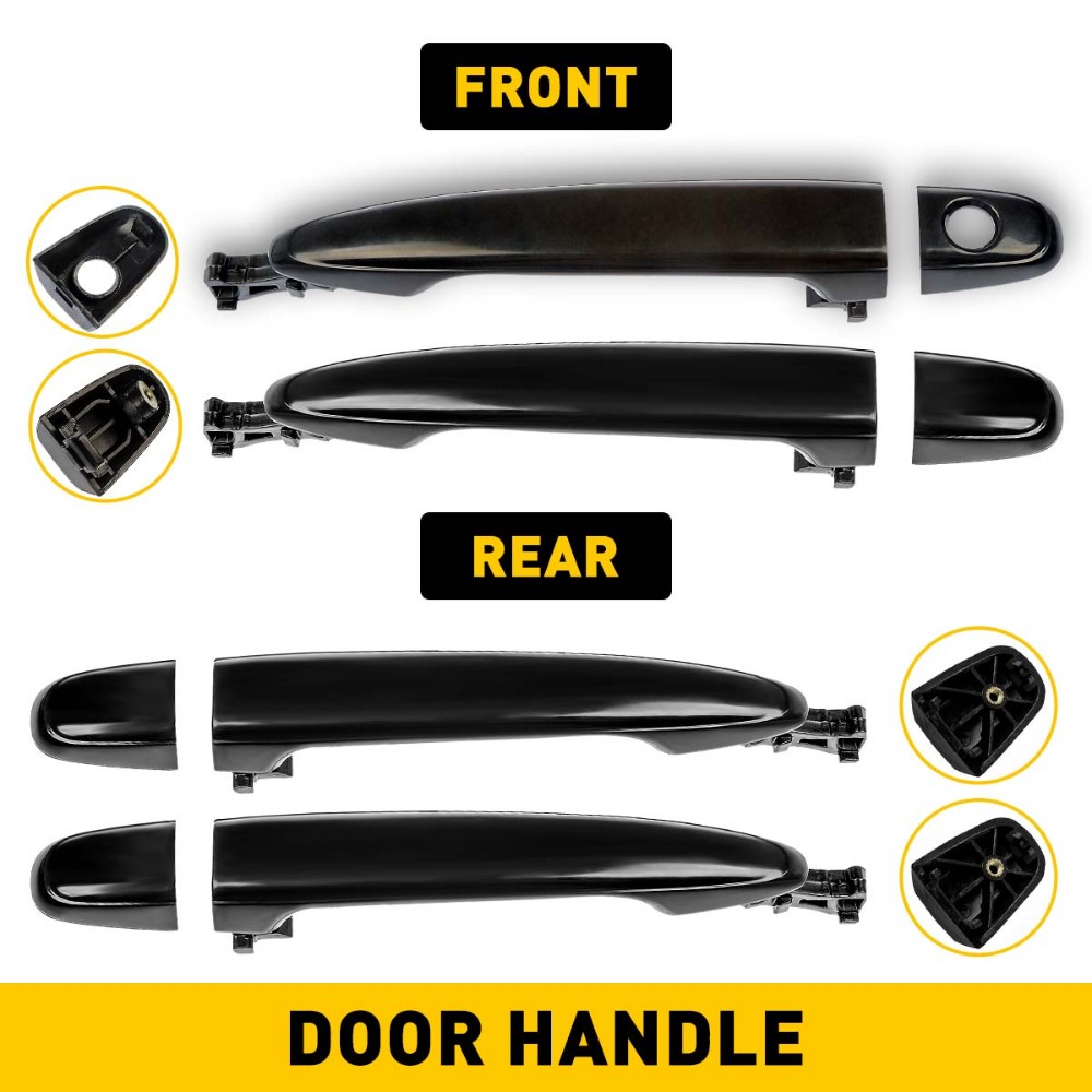 4X Front Rear Right Left Door Handle Outside Exterior For 2005-17 Toyota Avalon