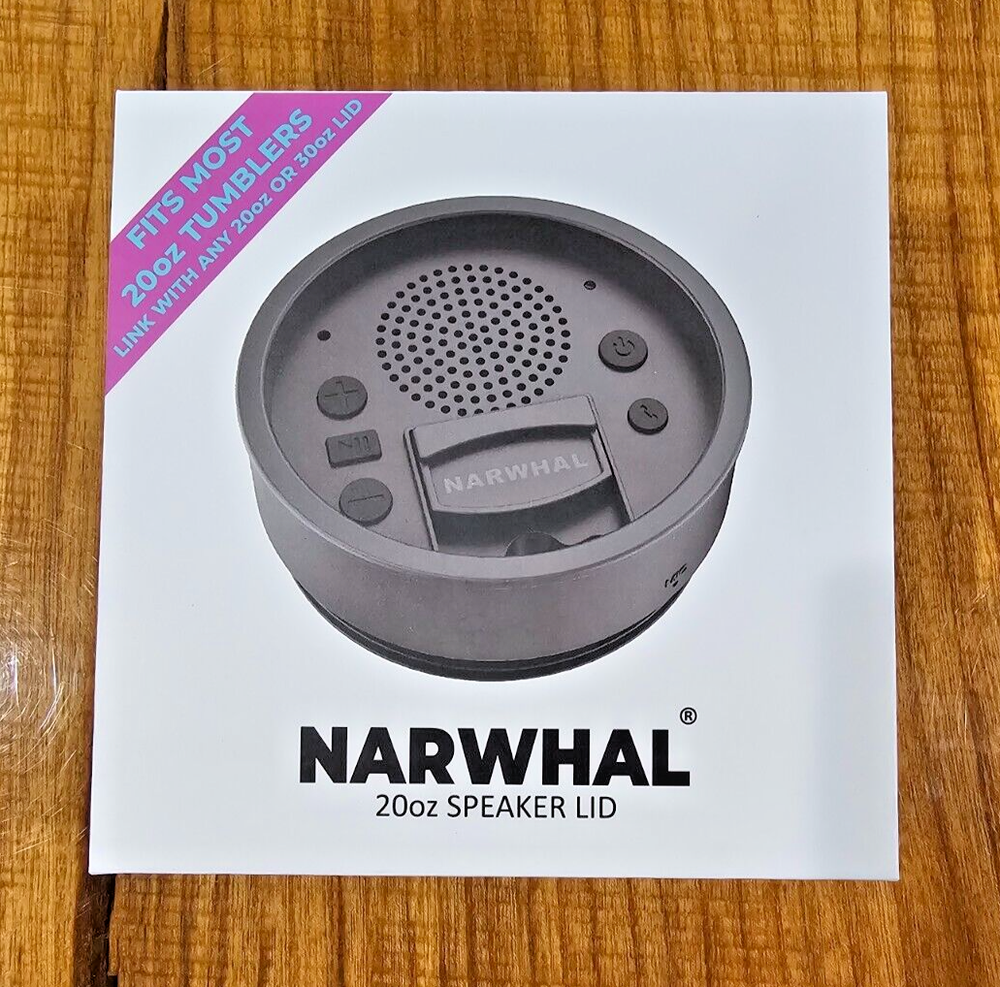 Narwhal 20oz Bluetooth Rechargeable Speaker Lid Tumbler