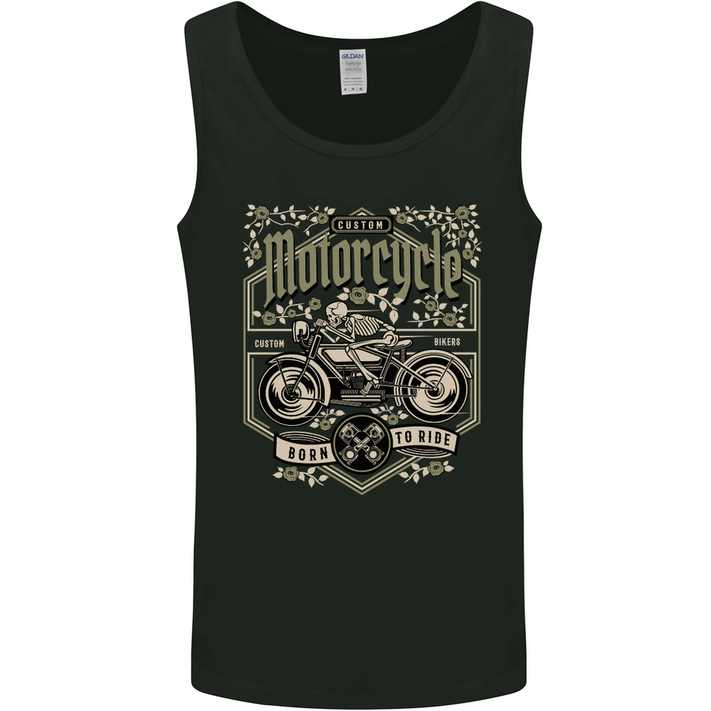 Custom Motorcycle Biker Motorbike Mens Vest Tank Top
