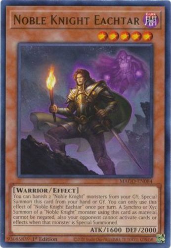 Noble Knight Eachtar MAGO-EN084 Rare 1st Edition x3 Near Mint