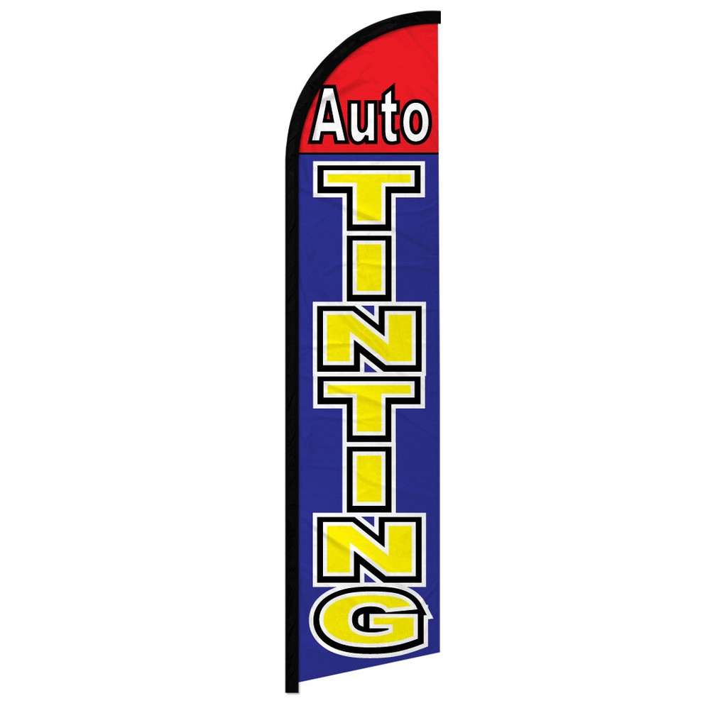 Auto Tinting Windless Swooper Flag Window Tinting BL/RD