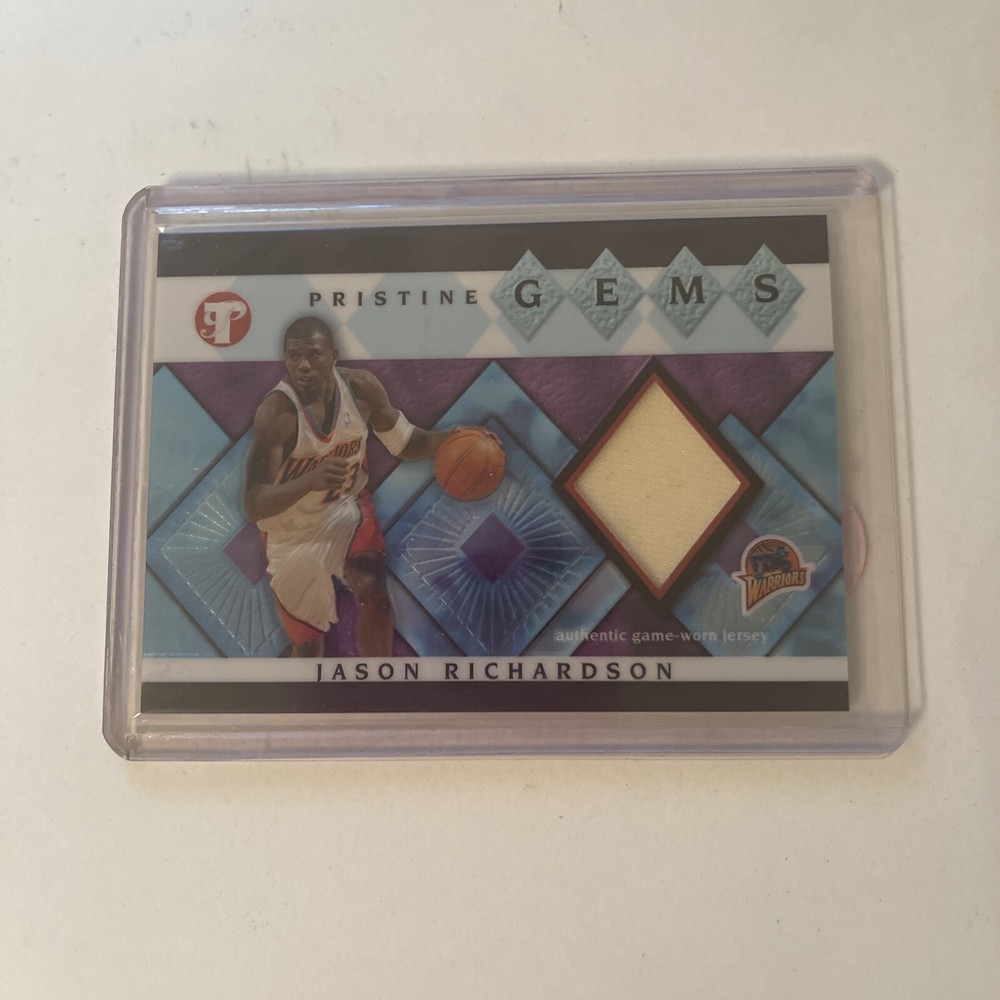 2003-04 Topps Pristine Jason Richardson Pristine Gems Game-Used Jersey Golden State Warriors Collectible Memorabilia