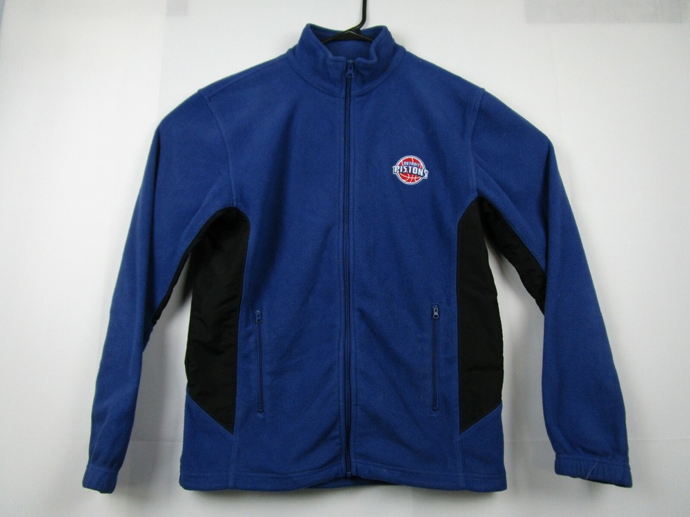 Mens Gear For Sports Small Blue Detroit Pistons Full Zip Mock Neck Fleece Jacket
