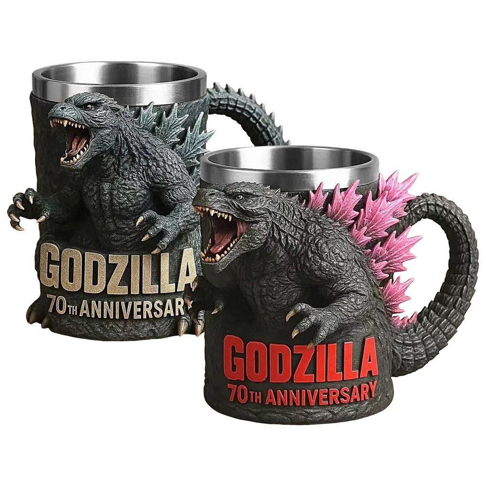 Godzilla 70th Anniversary 3D Coffee Mug Resin Drink Cup Perfect Gift for Men