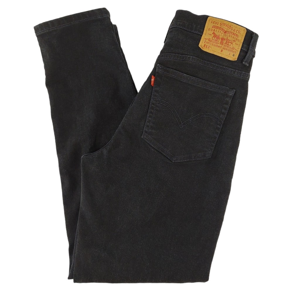 VINTAGE Y2K LEVI'S 512 SLIM FIT TAPERED LEG BLACK JEANS WOMEN'S SIZE 8 MIS M VGC