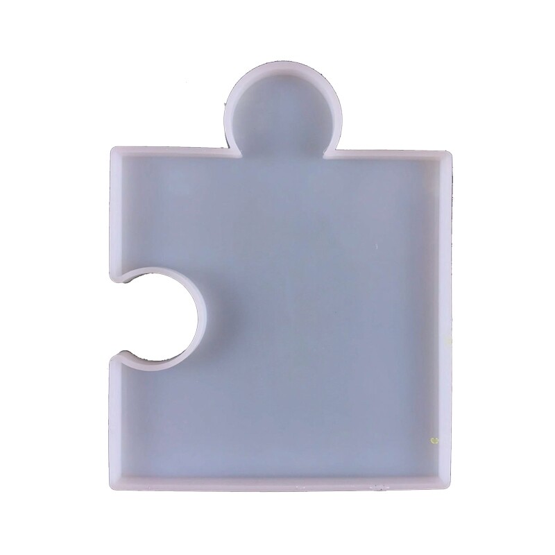 Handmade Puzzle Coaster UV Epoxy Resin Mold Cup Mat Mug Pad Silicone Mould DIY