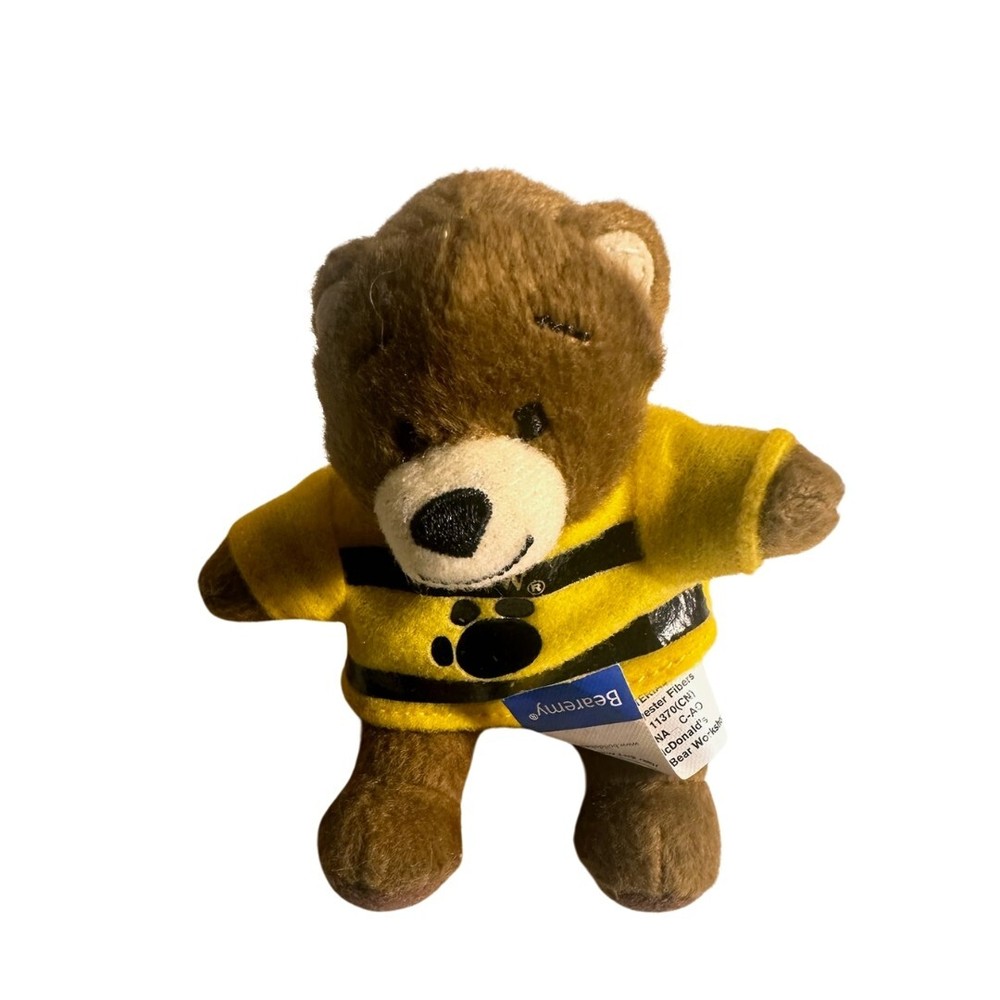 McDonalds Bearemy Build-A-Bear Plush Toy with Yellow Shirt Happy Meal Collectible