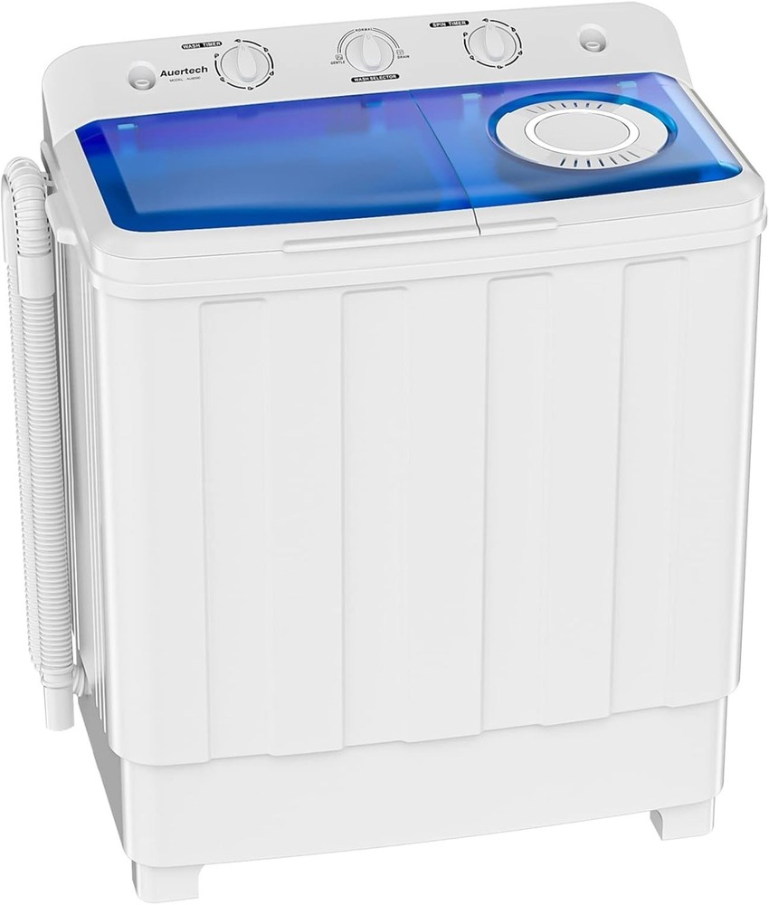 Auertech Portable Washing Machine, 28lbs Twin Tub Washer Mini Compact Laundry Ma
