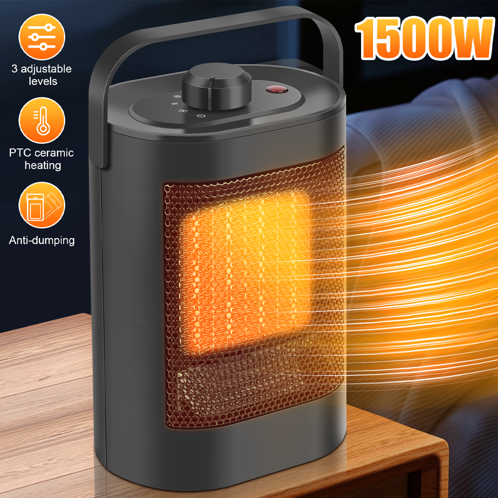 Space Heater 1500W Portable Electric Space Heater PTC Ceramic Fast Heating Home