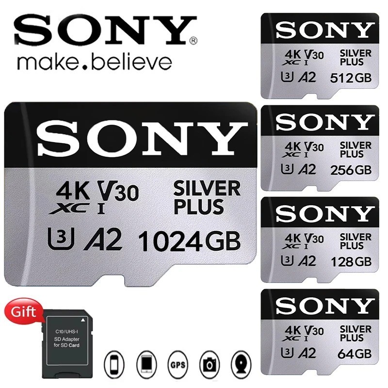 SONY 1TB 512GB 256GB 128GB Micro TF SD Card High Speed Class Flash Memory