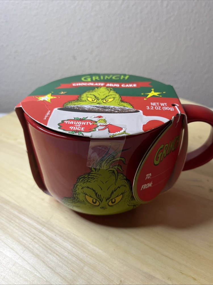 Dr Seuss Grinch Stole Christmas Chocolate Mug Cake for Coffee or Soup
