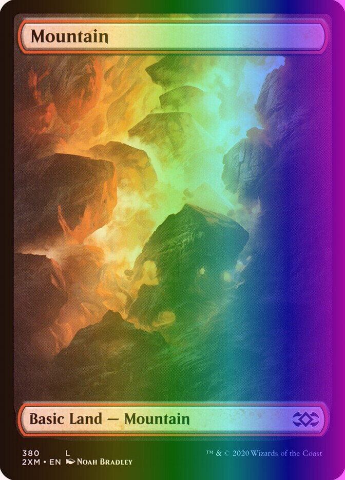 MTG Magic the Gathering Mountain (380/503) Double Masters Japanese NM FOIL