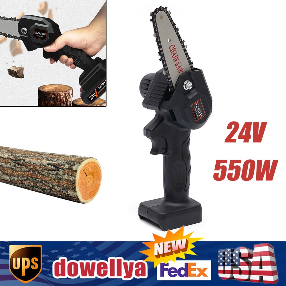 20V Cordless Electric Chain Saw for Wood Cutting and Tree Trimming
