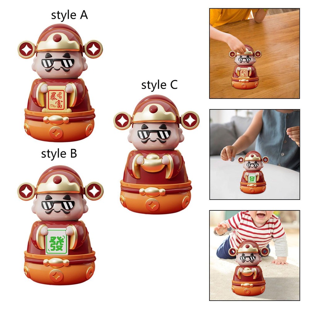 God of Wealth Figurine Change Box Cute Piggy Bank for Children Birthday Gift