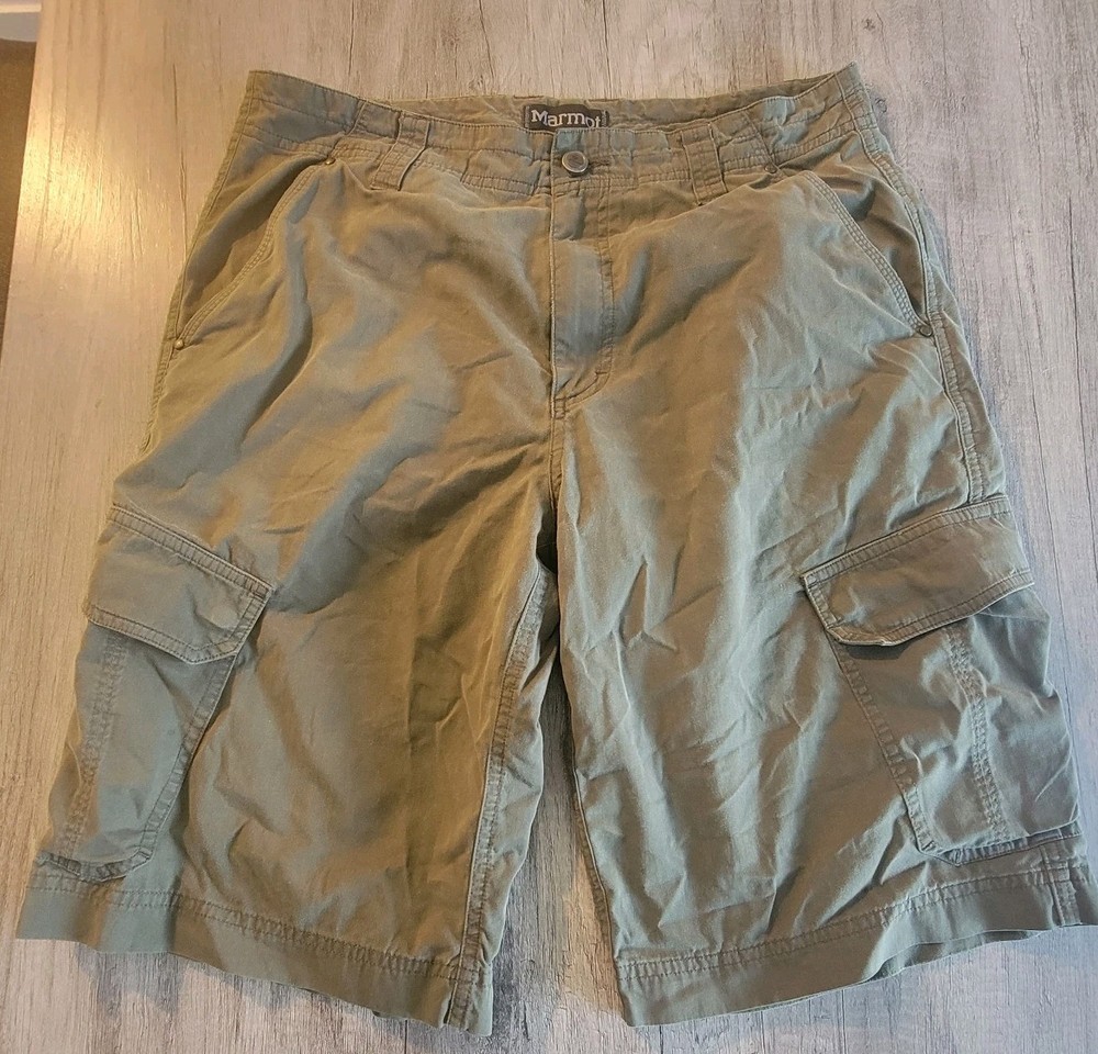 Marmot Men's Cargo Shorts Size 32 Z64990 Olive Green Hiking Camping
