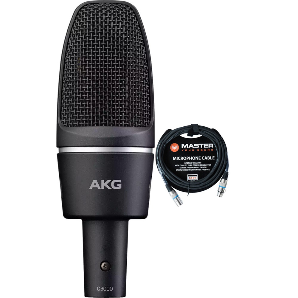 AKG C3000 Professional Studio Condenser Mic with Large Diaphragm in Black
