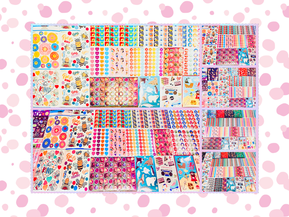 40+ Cartoon Stickers Bundle - Fun Seasonal Packs for Kids Teachers and Teens