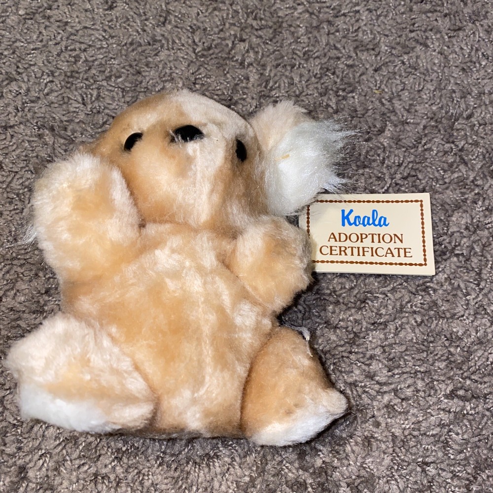 Russ Berrie Koala Bear Rose Colored Vintage Plush Nut Shells Aussie 835! SEE!