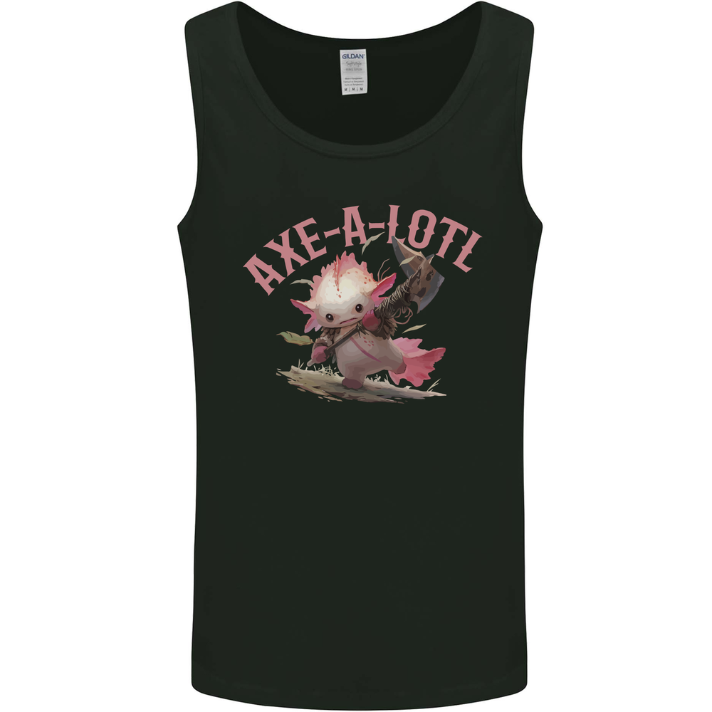 Axe-A-Alotl Funny Medieval Warrior Mens Vest Tank Top