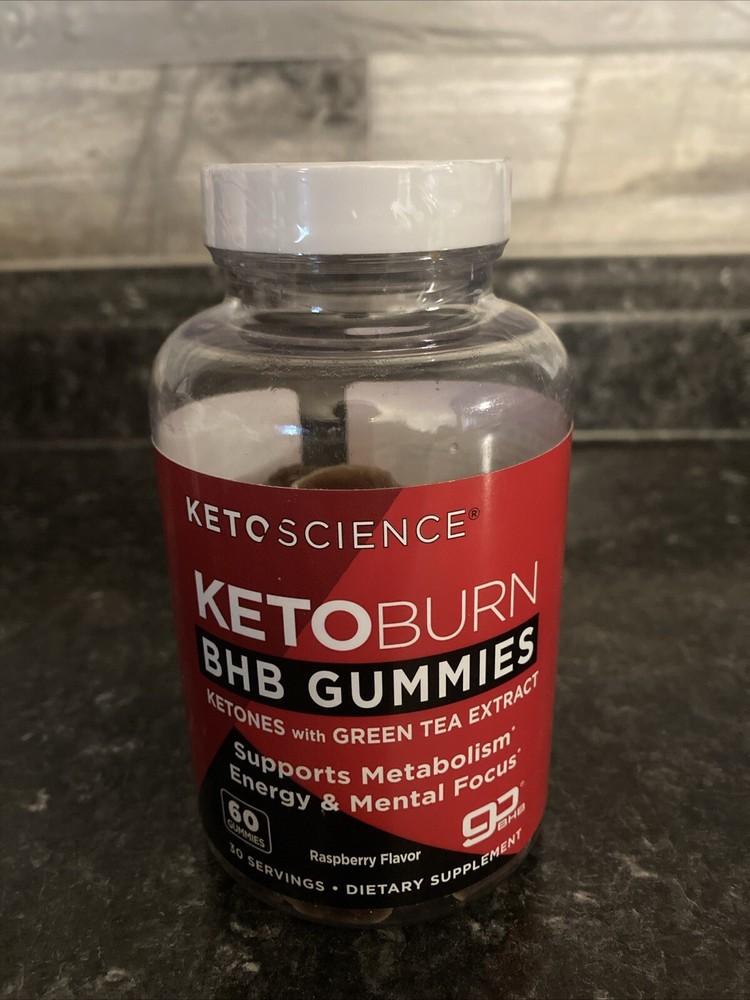 Keto Science Keto Burn BHB Gummies, Raspberry, 60 Gummies- Exp 02/2026