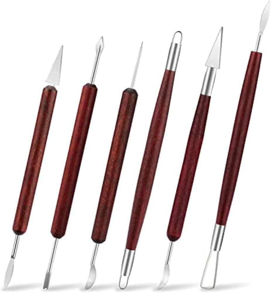 LINPHCEY 6PCS Clay Sculpting Tools Kit - Easy to Use Double-Ended Polymer & Pott