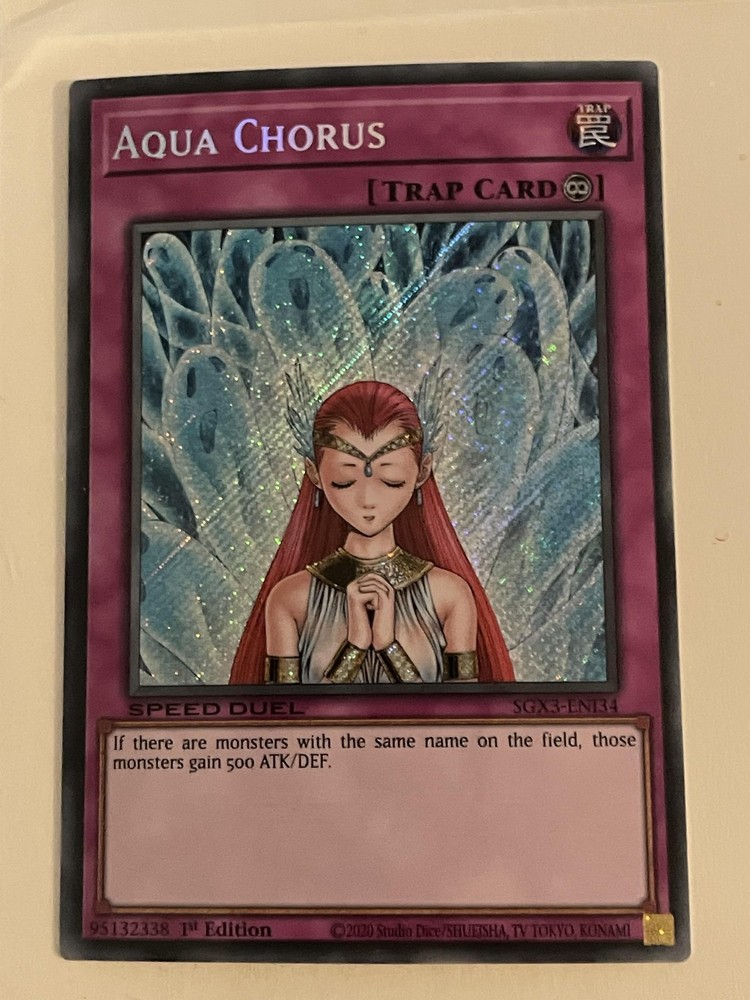 Aqua Chorus Secret Rare Speed Duel GX YuGiOh Card SGX3-ENI34