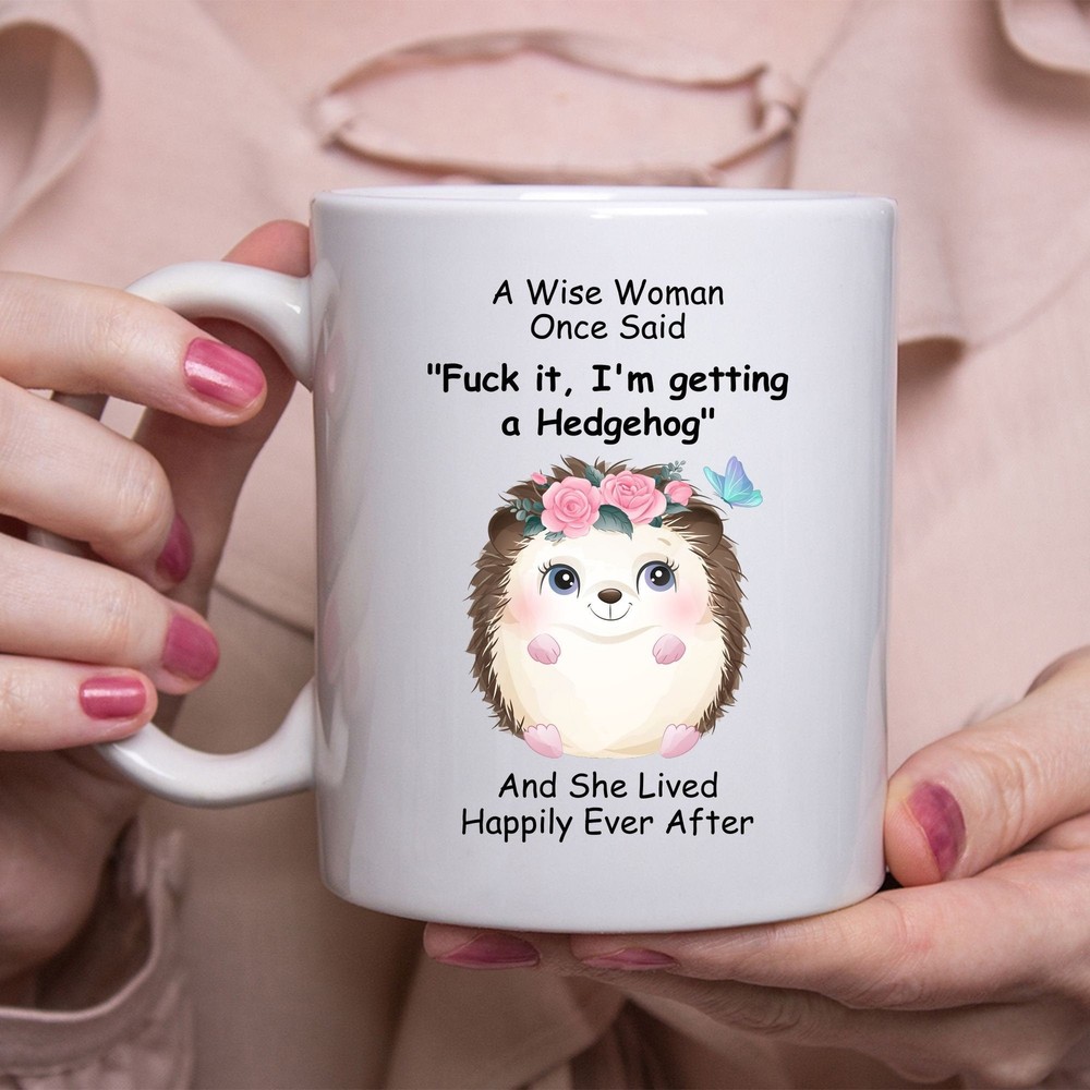 Wise Woman Hedgehog Coffee Mug Funny Unique Gift for Her