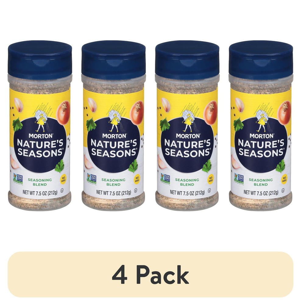 (4pk) Morton Salt Nature's Seasons Seasoning Blend Savory 7.5 oz Canister