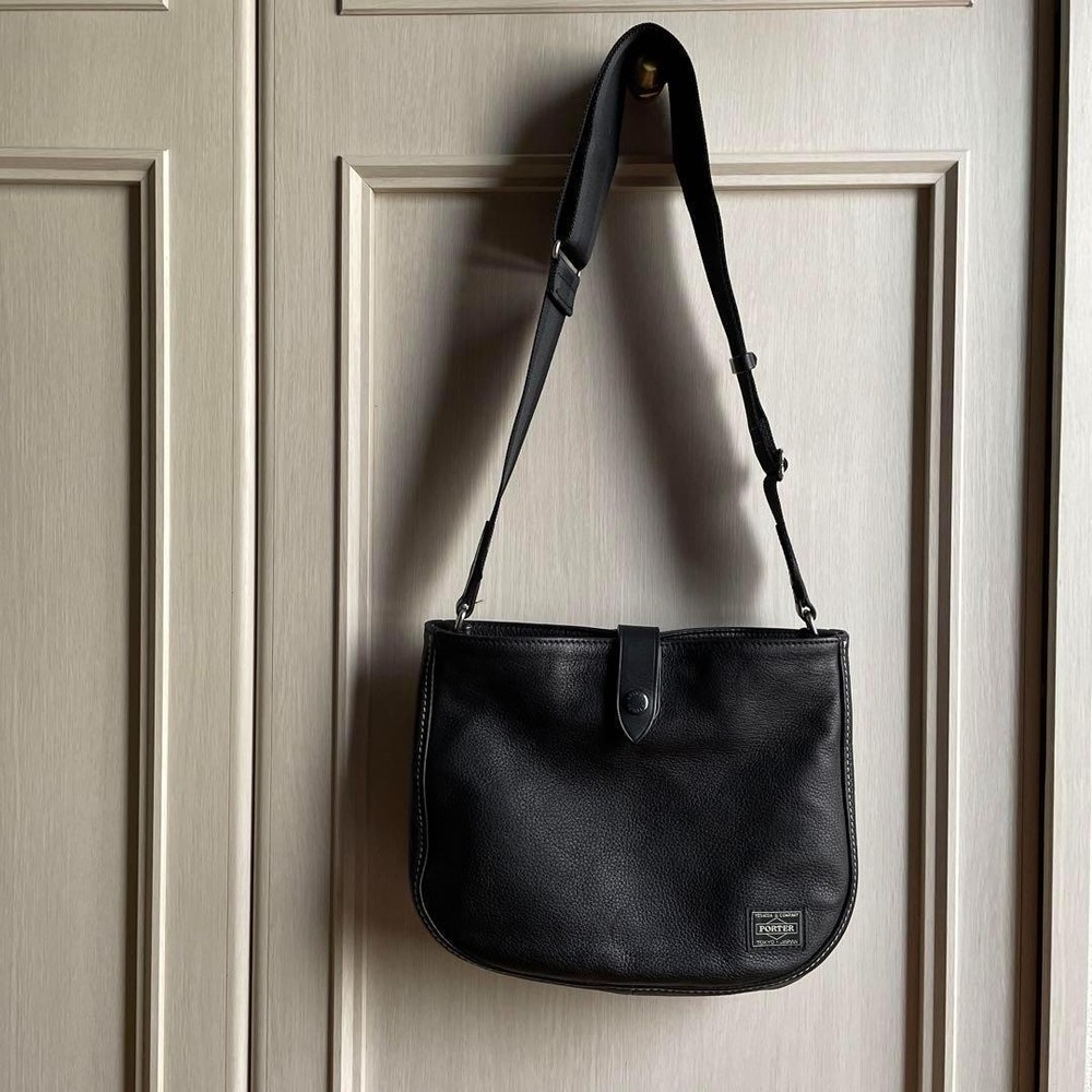 Yoshida Porter Genuine Leather Shoulder Bag Made in Japan