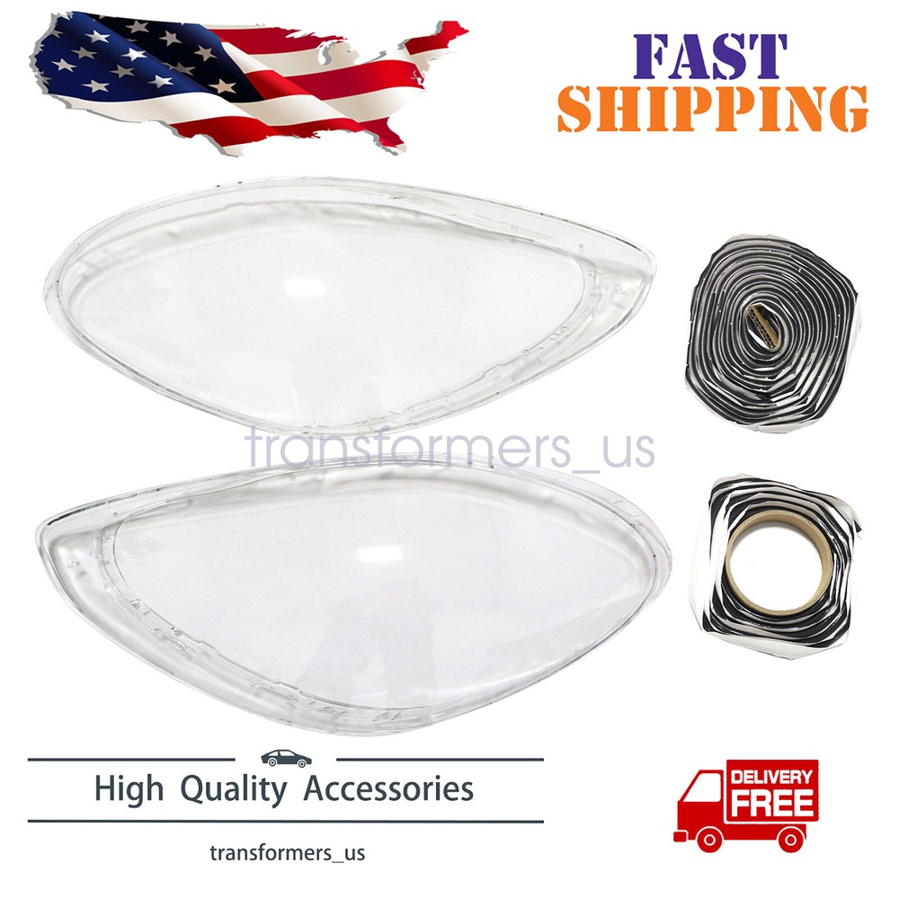 Porsche Panamera 2017-2020 Front Headlight Lens Cover with Adhesive