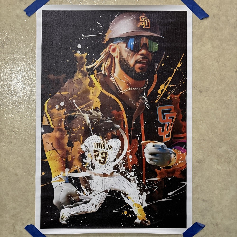 Fernando Tatís Jr. - San Diego Padres MLB Poster Canvas Wall Art Man Cave ✅16x24