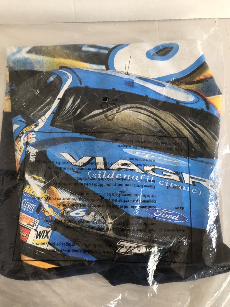NASCAR Racing, MARK MARTIN #6 VIAGRA, Size Medium Tshirt, New sealed bag