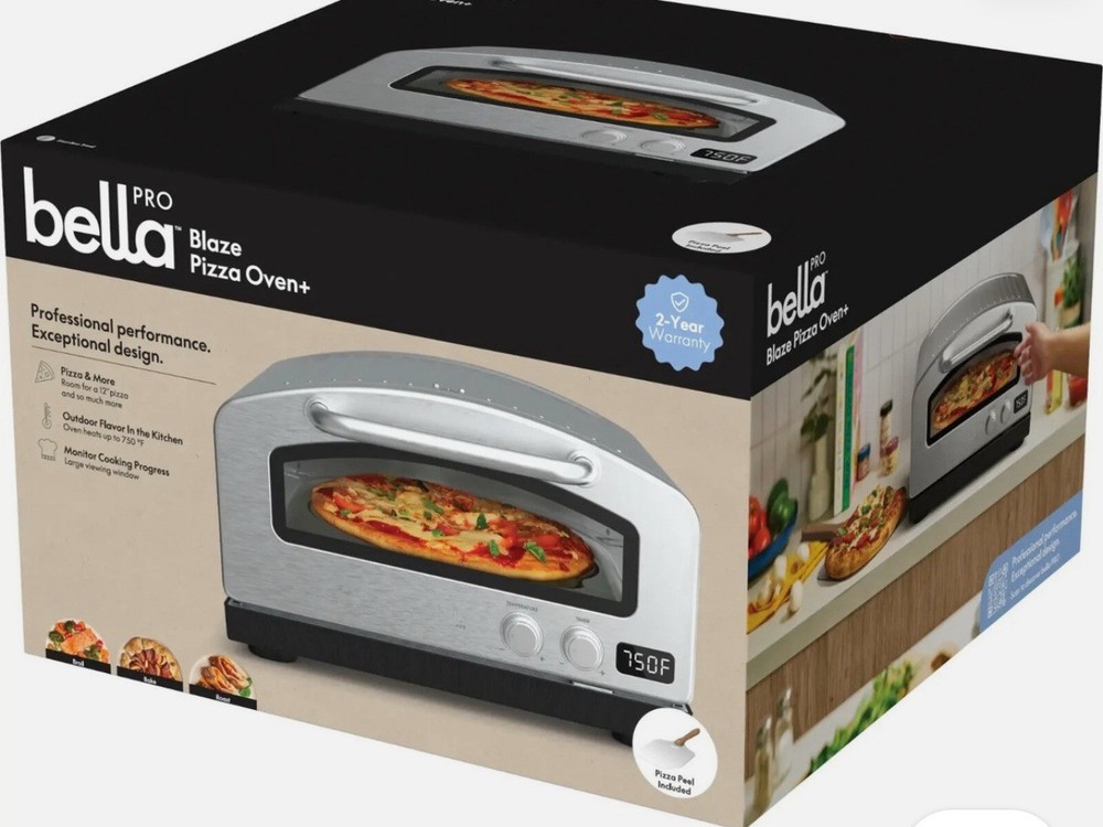 🔥NEW🔥 bella PRO - Blaze Oven+: Pizza, Broil, Bake & Roast - Stainless Steel