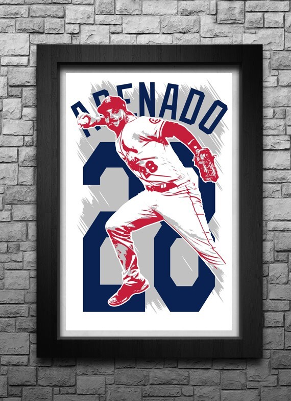 NOLAN ARENADO art print/poster ST. LOUIS CARDINALS FREE S&H! JERSEY