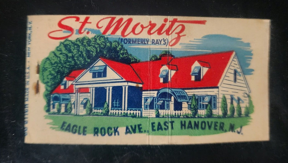 St. Moritz Hanover Manor Formerly Ray's East Hanover N.J.  Matchbook 30 Unstruck