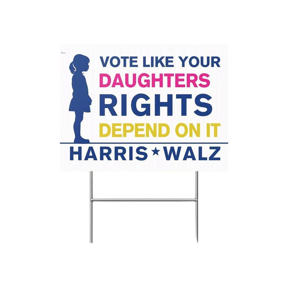 Harris Walz 2024 US Presidential Election Sign Courtyard Billboard Garden Dec с