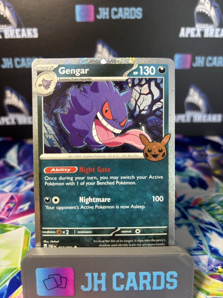 Gengar 057/091 Cosmos Holo Trick or Trade BOOster NM 2024 Pokemon Card