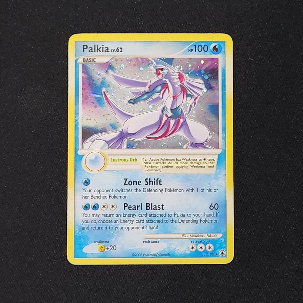 Palkia 11/100 - SWIRL Holo Rare - D & P Majestic Dawn - Pokemon TCG 2008 NM