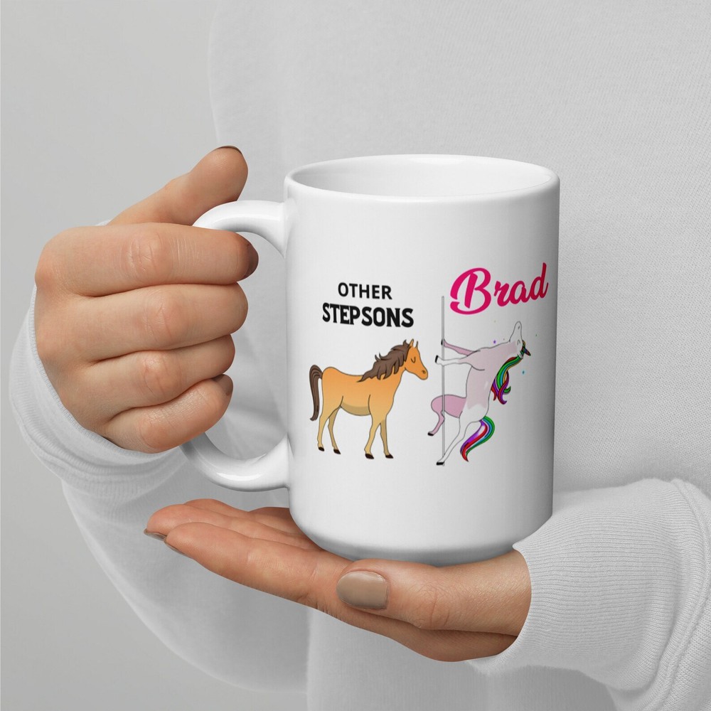 Personalized Unicorn Mug Gifts For Stepson Funny Stepson Tea Cup