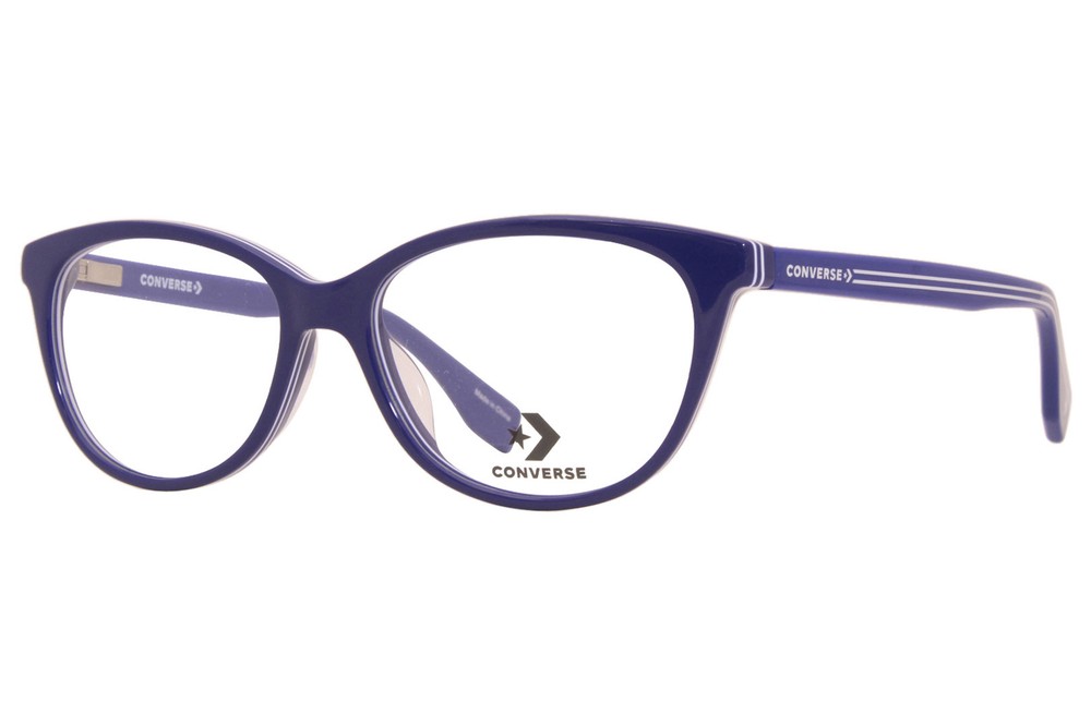 Converse VCO260 Eyeglasses Men's Blue Full Rim Oval Optical Frame 53mm