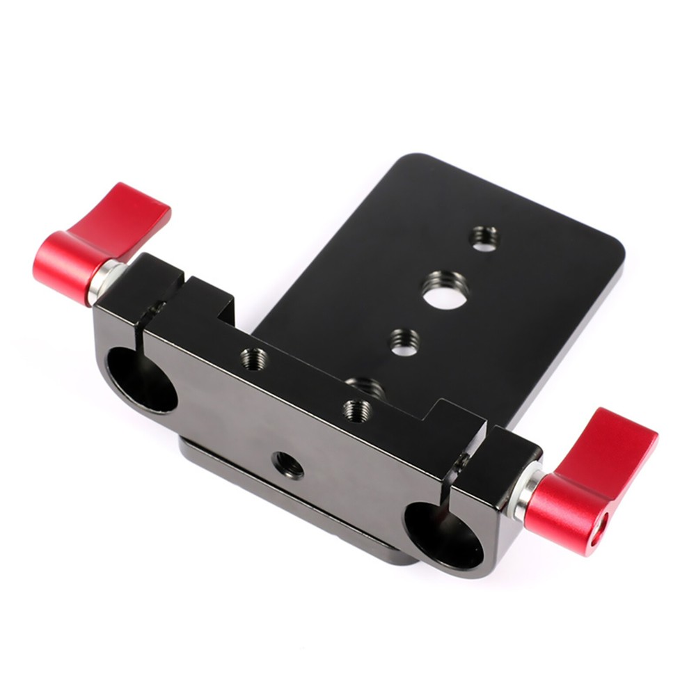 Camera Dual Rod Clamp Mounting Adapter For 15mm Rail Rod System Pipe Clamp Base