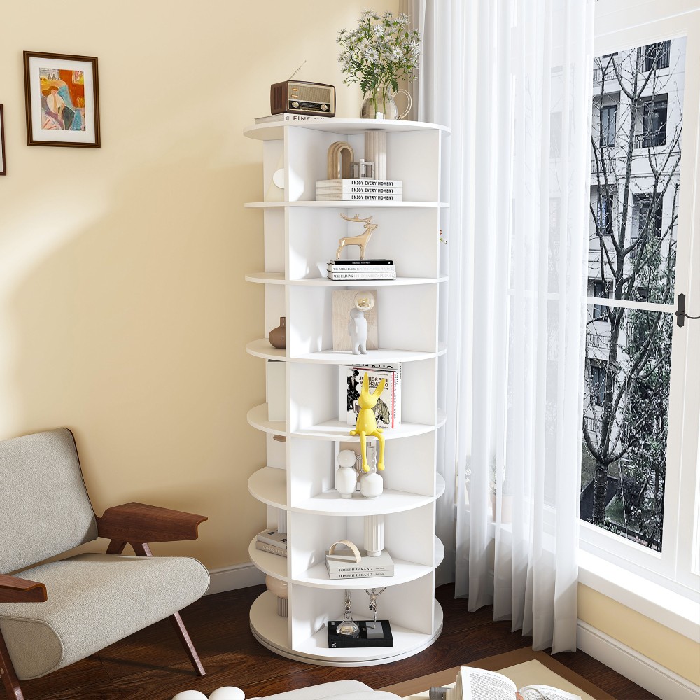 Rotating Shoe Rack Tower 7 tiers 360° rotation Holds up to 28 pairs of shoes